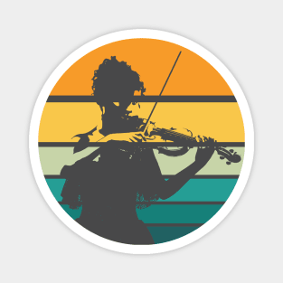 Silhouette of woman play on violin Magnet